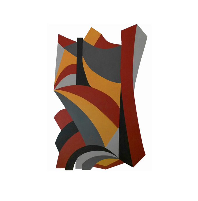 Cecília Macedo - PU-170 - Acrílica sobre tela sobre eucatex - 67 x 44 x 4 cm - 2015